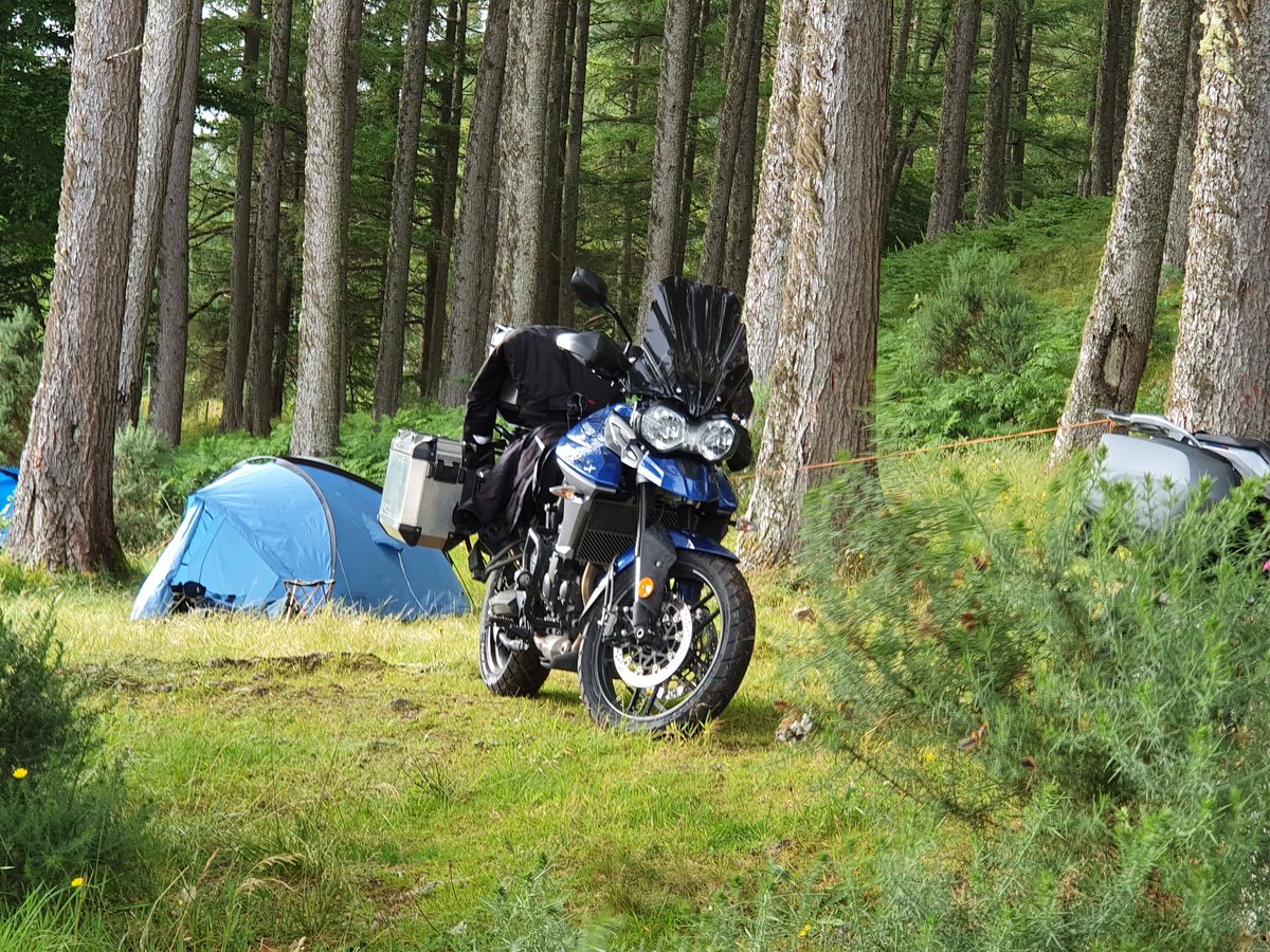 North Coast 500 done! What an adventure,  taking the bikes off into the woods for wild camping.  Highly recommended. #nc500 #triumphtiger #Scotland