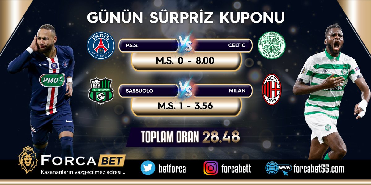😂 Ne zamana kadar banko paylaşacagız? 

👉 Bir de sürpriz paylaşalım dedik! Forcabet'in sürpriz kuponu tam 28.48 oranlı!

😄 Zor ama imkansız değil!

forcabet55.com #forcabet #forcabetkazandirir #casino #slot #bahis #freebet #kastamonu #mugla #CemalMetinAvci #21temmuz