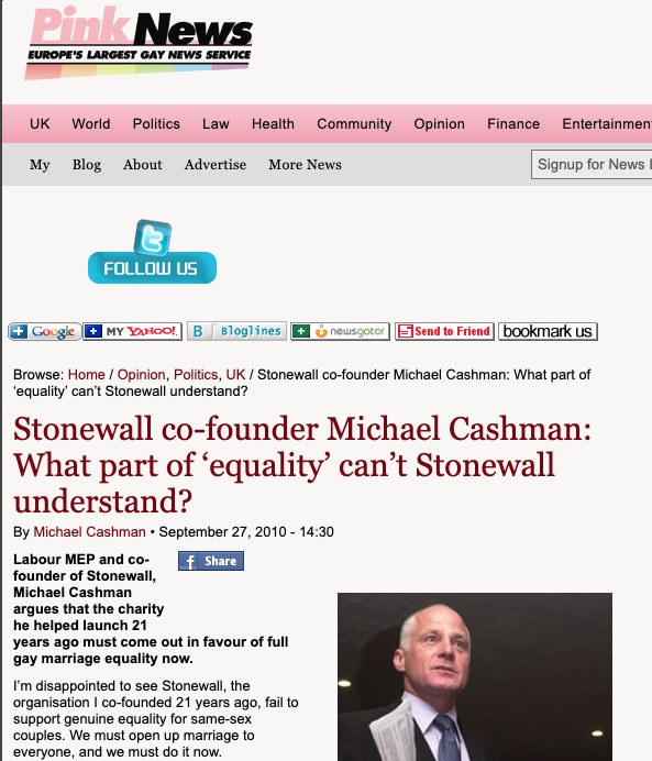 At the same time, we at  @PinkNews worked on getting  @stonewalluk to actually back equal marriage. We interviewed co-founder  @IanMcKellen and fellow co-founder  @mcashmanCBE wrote this powerful article begging Stonewall to change its position(13/22)