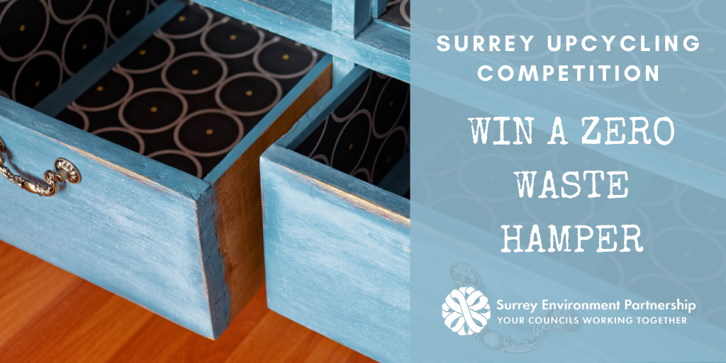 surreyep's tweet photo. Win zero-waste goodies donated by @PedricksZero and @FetchemC – enter the Surrey upcycling competition https://t.co/6JZVq9cu1s - remember to submit your entry by 31 July #secondchance https://t.co/Utl2mBR6HR