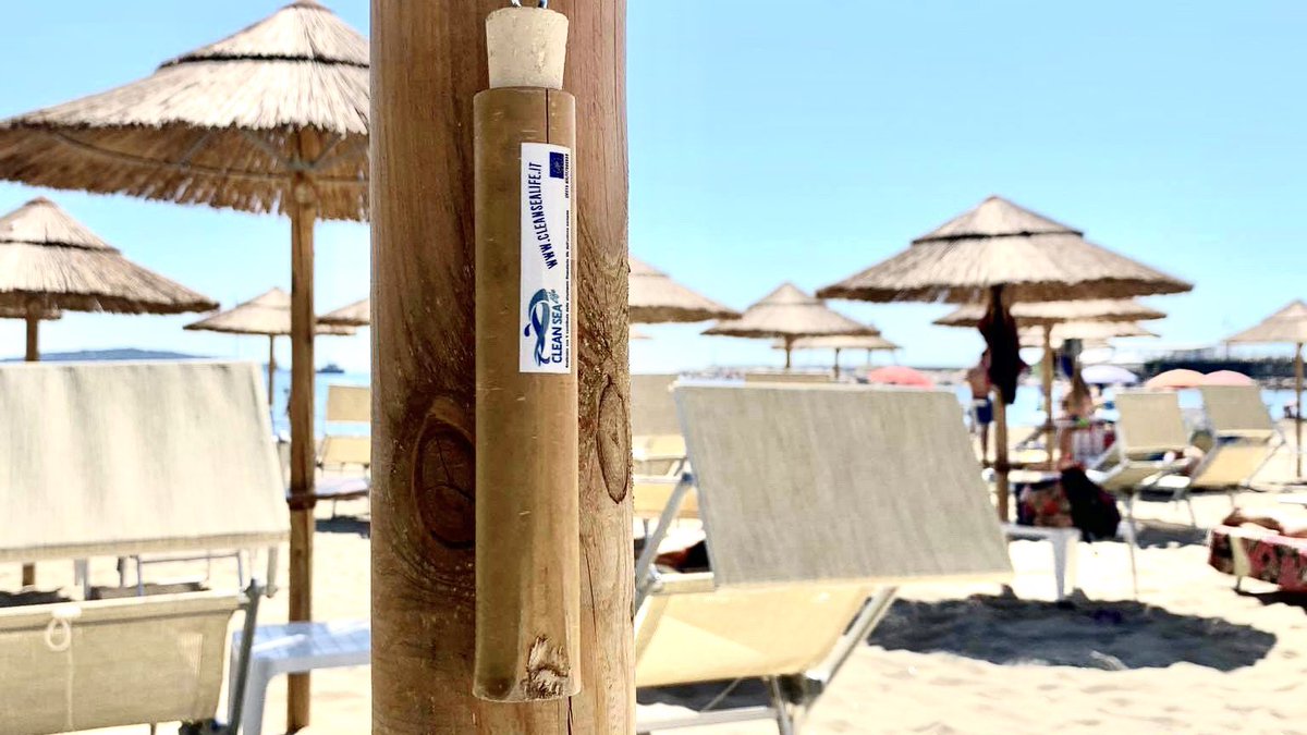 CleanSeaLIFE's tweet photo. Many beach operators are handing out #CleanSeaLife cigarette butt holders. DYK that Italians smoke 200 Million cigarettes every day? #smokers please, don’t litter#OurOcean! https://t.co/OI5wr6E3lC
