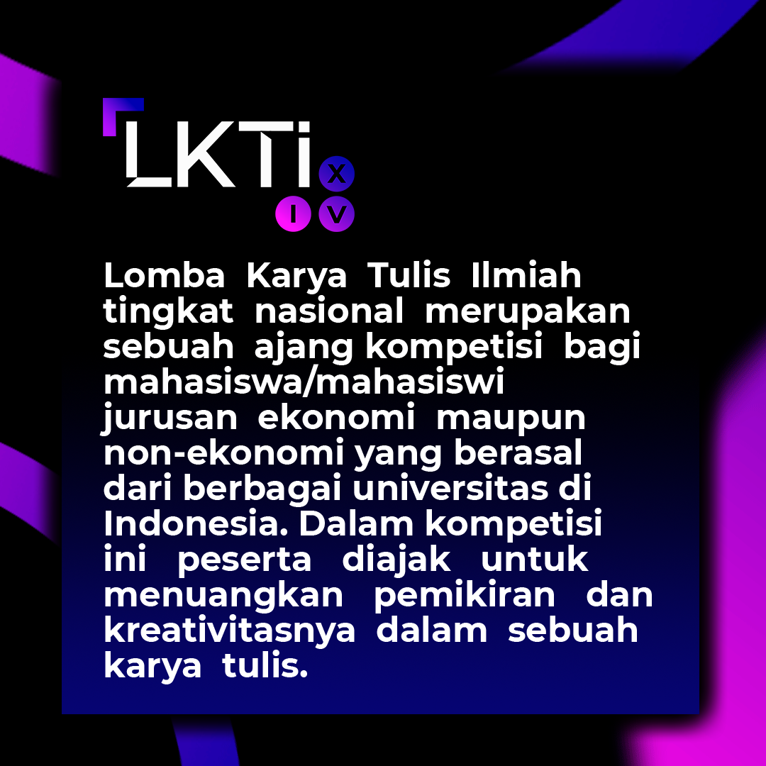 Tahun ini Alcofe XIV mengadakan Lomba Karya Tulis Ilmiah dan lomba Olimpiade Ekonomi SMA tingkat nasional
