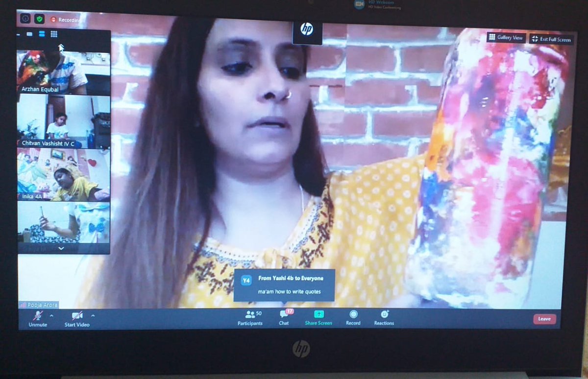 SchoolMonarch's tweet photo. Ms. Pooja Arora, one of the faculty members of DPS Monarch International School Doha conducted a “Parent-Child Bottle Painting” session titled “Old Monk Craft” on July 12th &amp; 15th 2020. https://t.co/Nk1ZJyEP6t