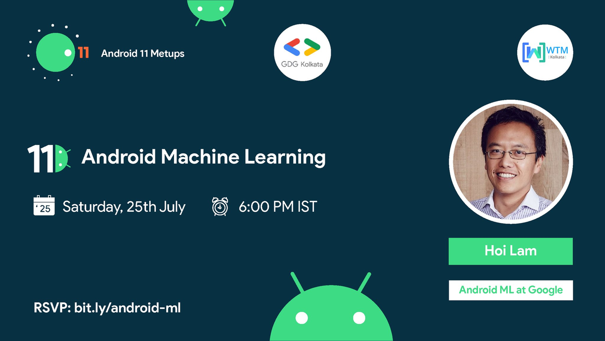 hoitab's tweet photo. 📢Join me &amp; @gdgkolkata to talk about:

#AndroidML
25th July (this Saturday!)
6:00pm IST / 1:30pm UK time / 8:30pm Hong Kong Time 

✉️RSVP: https://t.co/Dh27PqyFrd

We'll cover the latest #Android tools from #ML design to find, customise and integrate model into your Android app. https://t.co/mg6sRqBnrX
