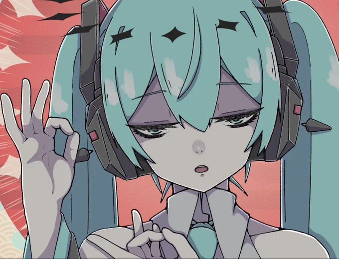 素敵タグだ〜!このビッグウェーブに乗る〜!
 #初音ミクのイラストだけで興味を持ってくれる方へ届け 