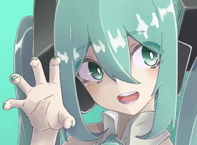 素敵タグだ〜!このビッグウェーブに乗る〜!
 #初音ミクのイラストだけで興味を持ってくれる方へ届け 