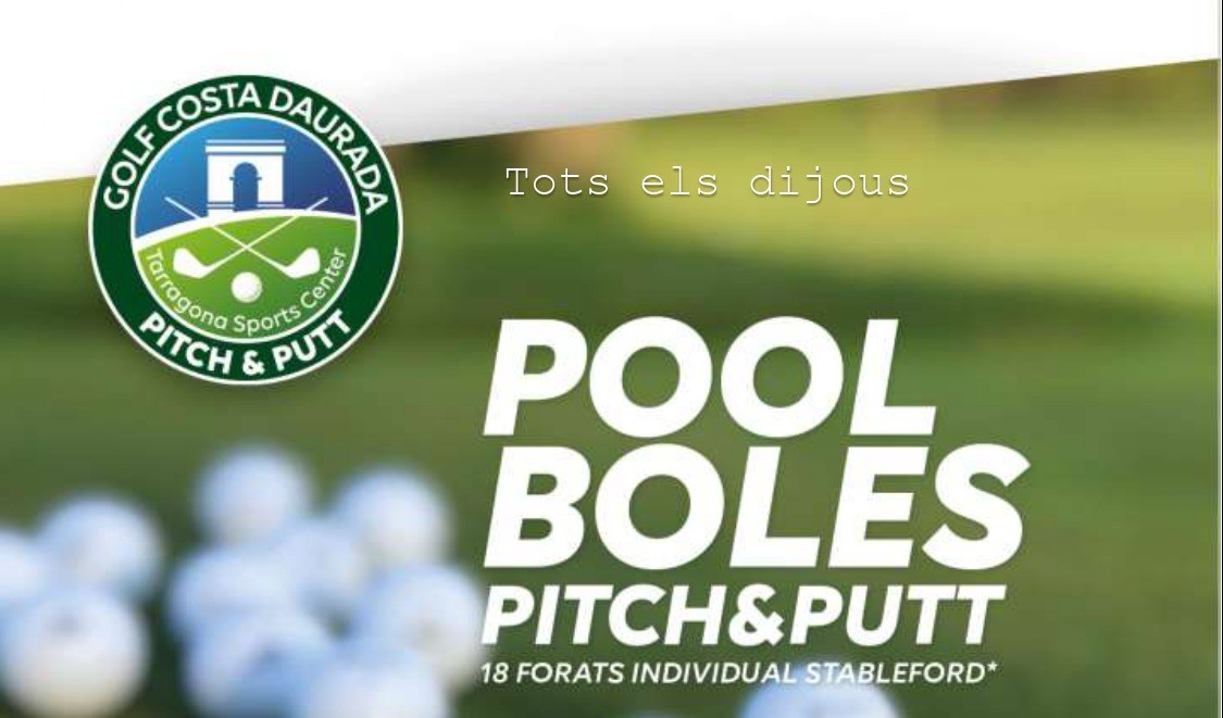 golfcostadorada's tweet photo. POOL DE BOLES
Tots els dijous a les 17 hs.
individual stableford

INSCRIPCIÓ 15 € (inclou 3 boles + 1 canya al Bar/Restaurant)

Premi especial Hole in one, forats 5 i 18
Ampolla de cava o magnum Juve Camps

* No puntuable per modificació de Handicap

Inscriu-te  al 977.653.361 https://t.co/pks9BLfn0z