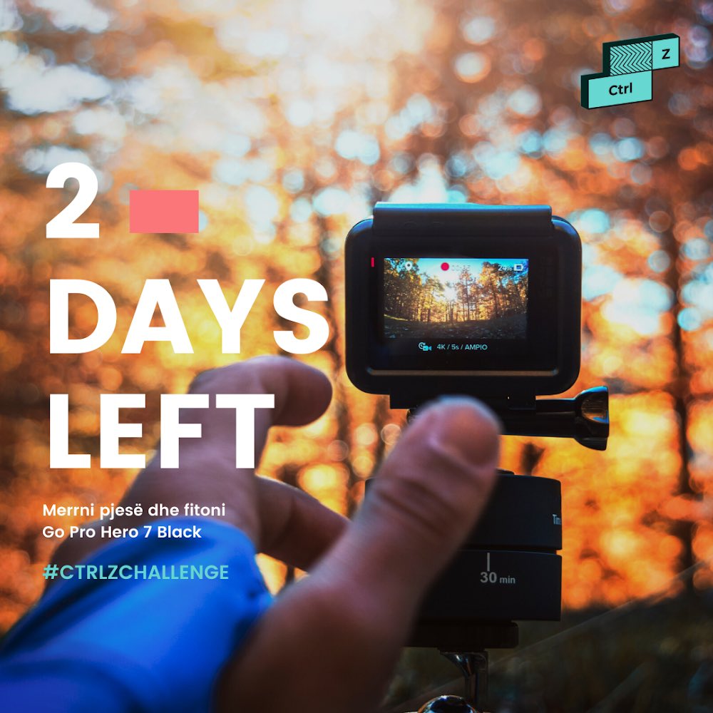 🗣🔊 2 DAYS LEFT - Merrni pjesë në sfidën CtrlZ dhe fitoni Go Pro Hero 7 portalb.mk/691463-merrni-…