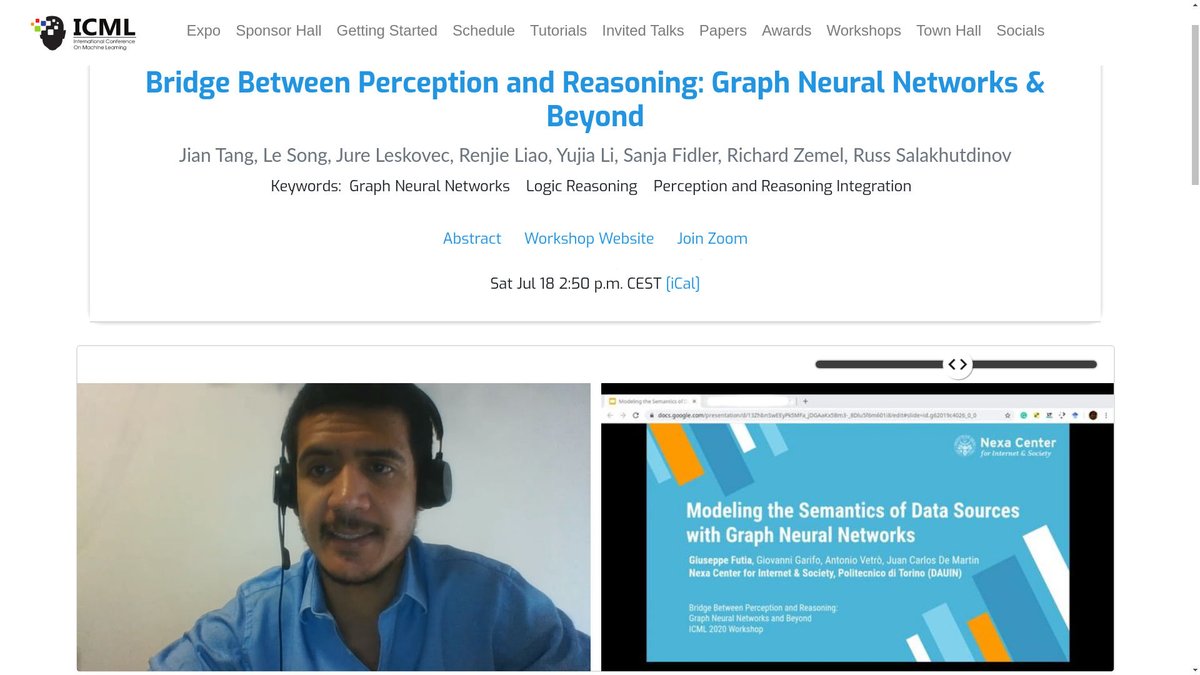 giuseppe_futia's tweet image. You miss our spotlight talk on #SemanticModeling and #GraphNeuralNetworks?

Don&apos;t worry! Take a look at logicalreasoninggnn.github.io/papers/5.pdf.

A special thanks to Le Song, @tangjianpku @jure @lrjconan @liyuajia @FidlerSanja @Richard @rsalakhu for organizing this #ICML2020 workshop!