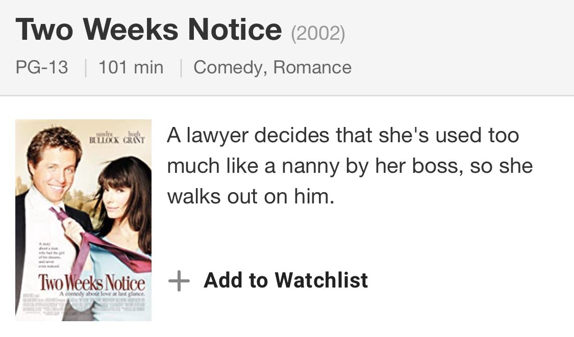 - two weeks notice (2002) - jawbreaker (1999) - drive me crazy (1999) - crazy stupid love (2011) 