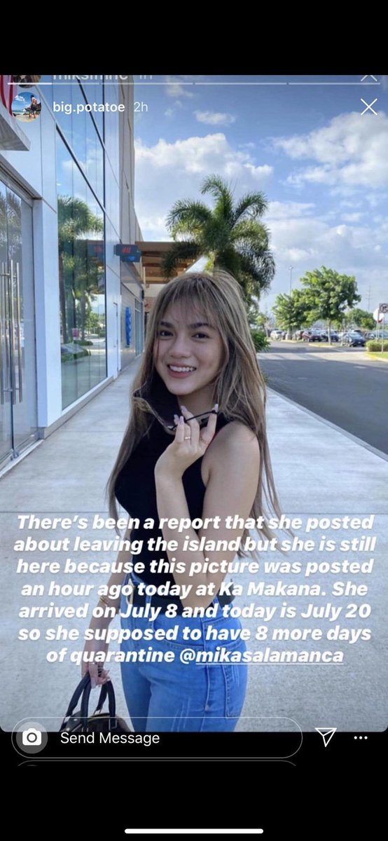 Idk if anyone cares but this girl has been violating quarantine rules ever since she arrived here in Oahu. She never owned up to it and even deletes comments that calls her out for it. She thinks she can get away with it because she’s famous