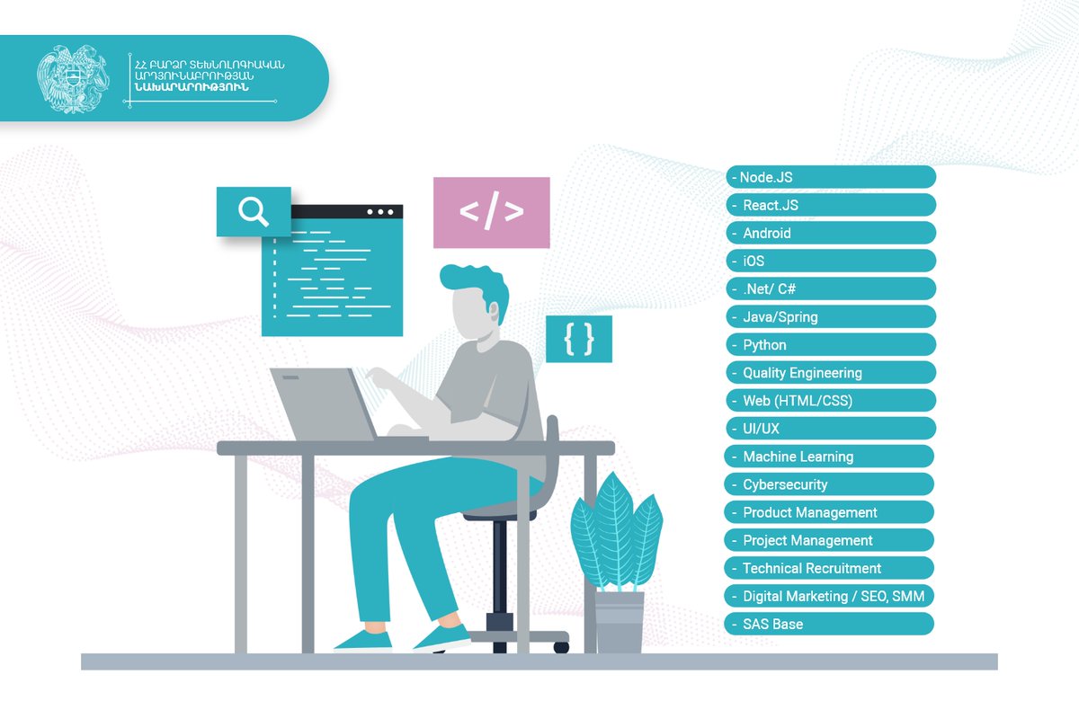 Hti_Armenia's tweet photo. OUR new #education program starts!!!
#HTIM #Hti #Edu #ReactJS #NodeJS #Android #iOS #C#
#Java #Spring #Python #Quality_Engineering
#Web #HTML #CSS #JS #UI #UX #Machine_Learning
#CyberSecurity #Product_Management #Project_Management #Technical_Recruitment
#Digital_Marketing #SEO https://t.co/qyKWBDmoed