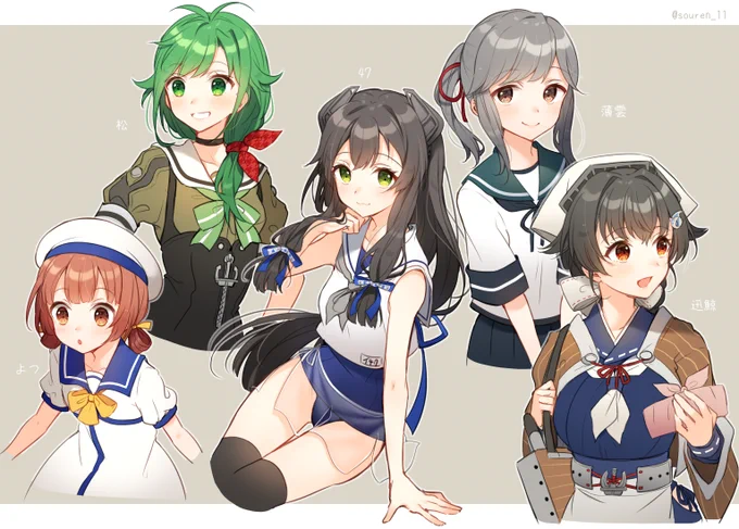 前段の新艦娘ちゃん達らくがき! 