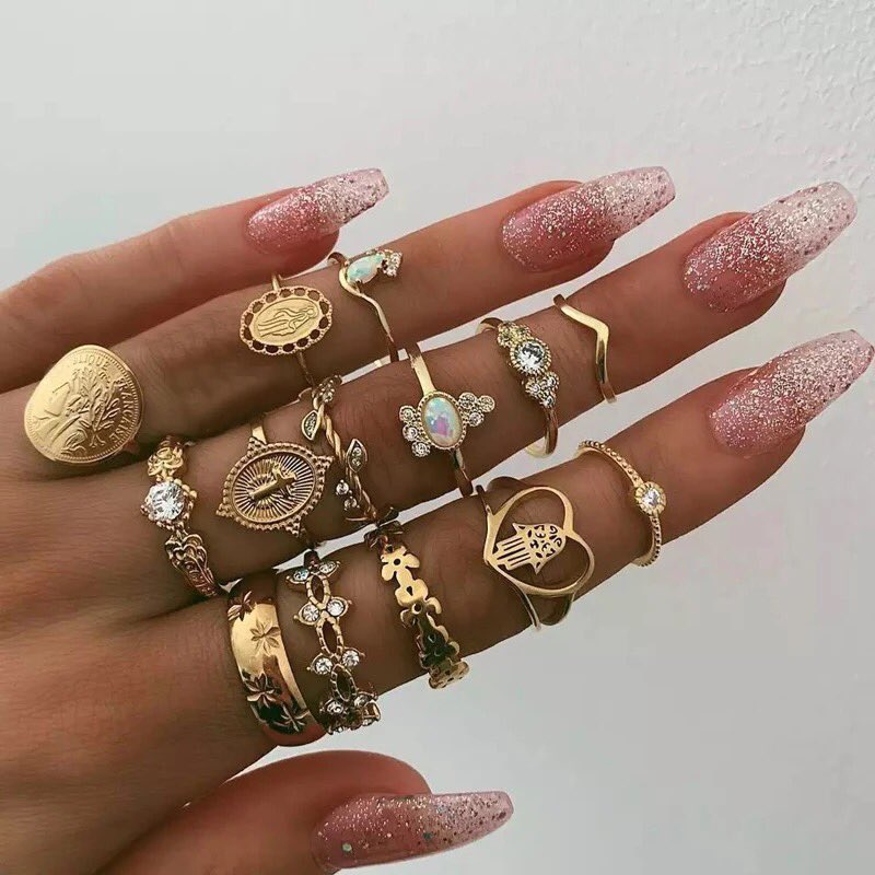 You asked for it, we delivered!Knuckle ring sets are now available  The Mary ring set 14 pieces N1,700