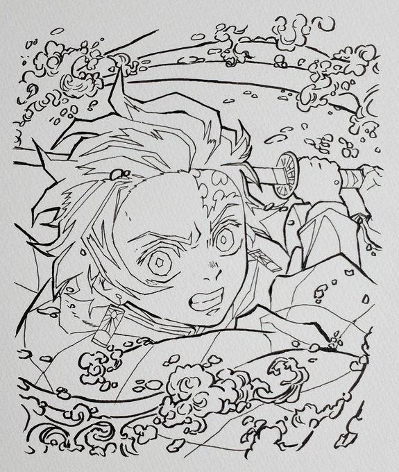 私の描いた炭治郎の線画を塗り絵にした件、子供が保育所でお友達に見せたらしく…?ぼくも欲しいって子が続出し、もうめんどくさくなったから先生に『欲しい子にあげてください?』って渡してきた✨✨
鬼滅の刃人気すごすぎっ…こわいっ?? 