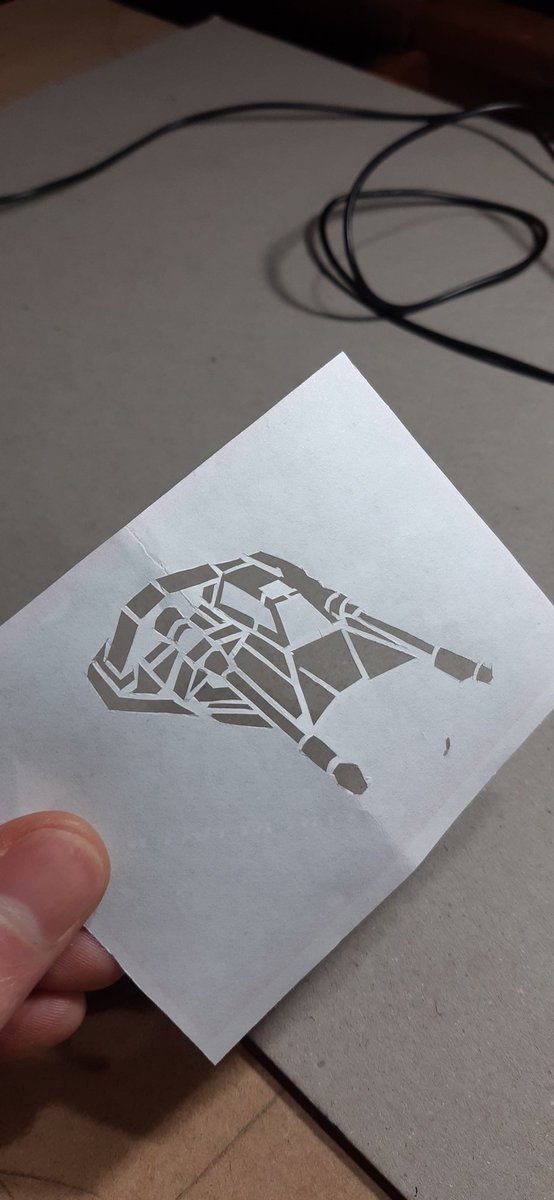 BlueRoomBG's tweet photo. Recognise this baby from #StarWars  ?
The next finished stencil for my #incangold #boardgame custom set. https://t.co/JhDbFmXuD3