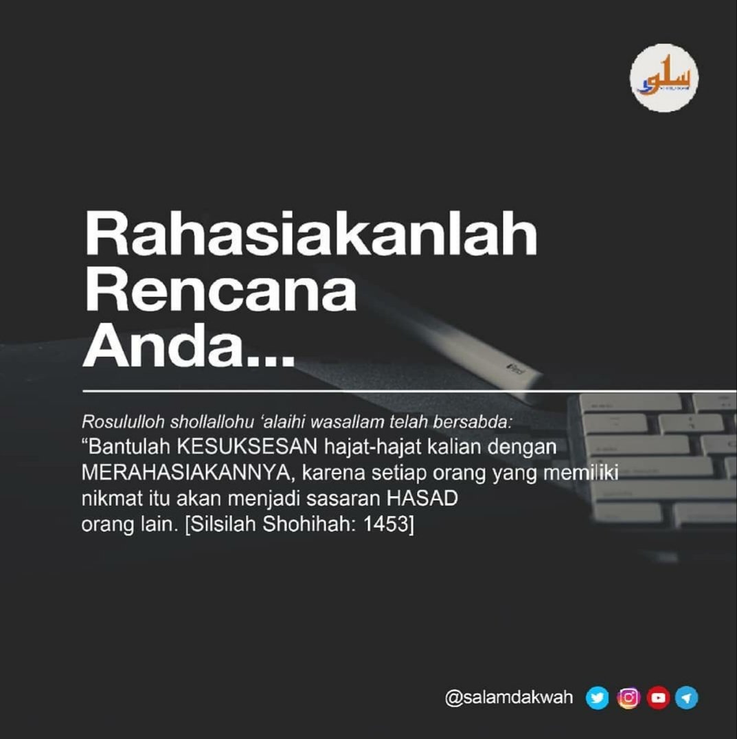 salamdakwah's tweet photo. Rahasiakanlah rencana anda https://t.co/0m4V0iTxOw