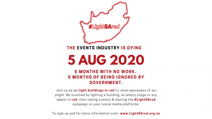 SAFunctionVenue's tweet photo. FunctionVenues supports the #LightSAred campaign. Having endured a ban on live events, the campaign seeks to raise awareness for the struggling industry.

Thttps://www.youtube.com/watch?v=YlmKInT-99E&amp;fbclid=IwAR2DyGn9oe4PqS_TABM_LUaAA2dKhfAxkoTEo-HcxofIxl5D5z4Vdkmkcu4 https://t.co/chlGwFRq52