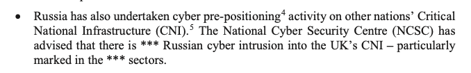 Not surprising but an important confirmation: Russia has been making efforts to hack UK critical infrastructure.  #RussiaReport