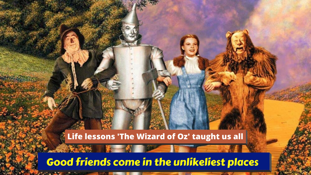 WizardWasOdd's tweet photo. Though the Scarecrow, Tin Man and the Cowardly Lion aren't the typical staples in your posse, these three friends always had Dorothy's back. Don't pass on a possible friend because they're different than you.

Visit: https://t.co/pLoFxwWCwJ

#wizardofoz #wizard #book https://t.co/1VvUiYmzLk