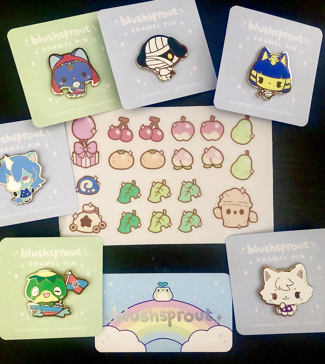 My animal crossing pins just arrived from <a href="/blushsprout/">name</a> 
They are so beautiful 😍