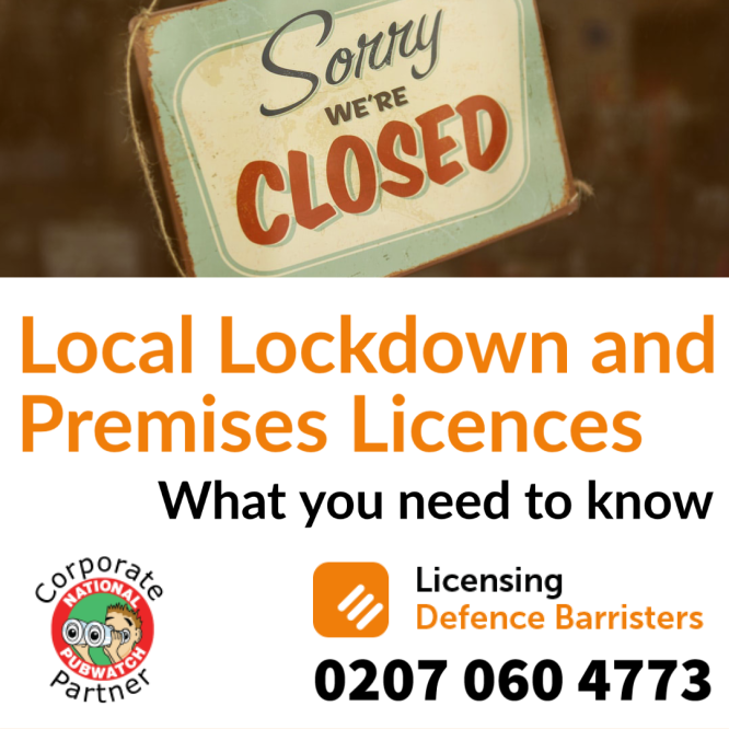 LicBarristers's tweet photo. Local lockdown and premises licences – what you need to know

✔️ Brief introduction
✔️ Licenced premises and events
✔️ Right of Appeal
✔️Enforcement

👉🏽 https://t.co/Gnge19HE6U #ukpubs @aletalk #licensing https://t.co/7bzxVcogTk