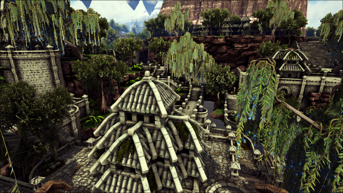 マコ このmodマップの遺跡エリアは常にbgm鳴ってるんだけど心が鎮まるような曲で好き Ark Mod