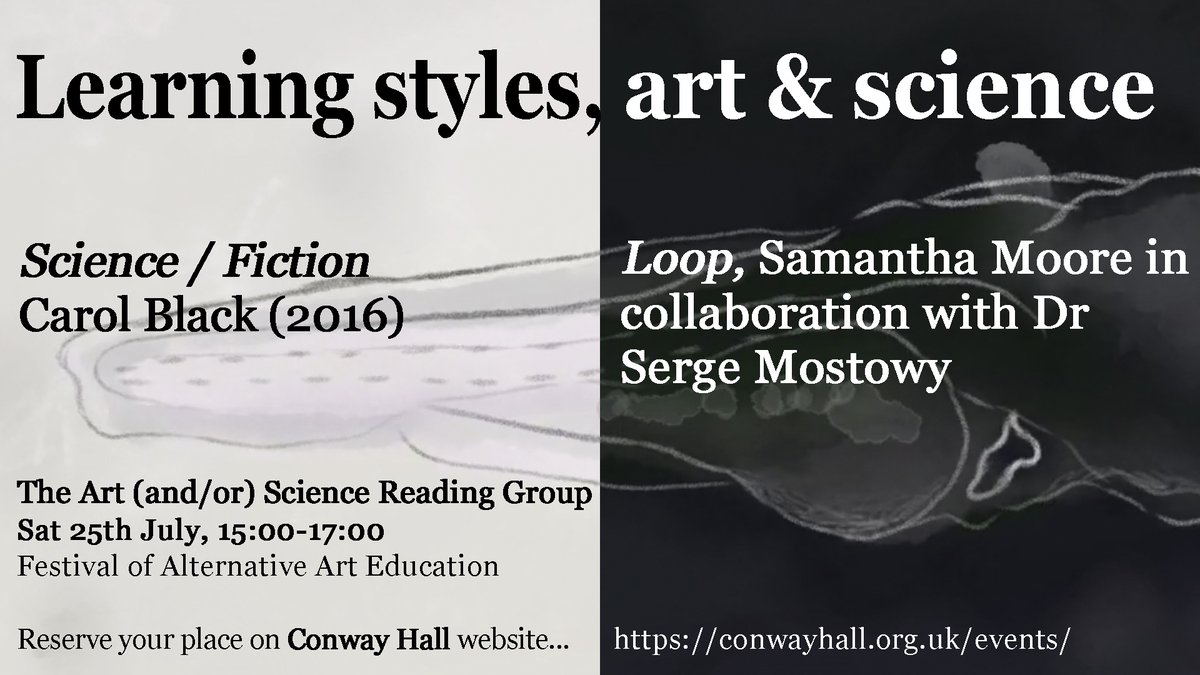 vidiomole's tweet photo. Join the Art and/or Science #ReadingGroup to discuss #science, #art + #learning styles #SlowMarathon 3-5pm on 25 July online via @ConwayHall 🔖🎞️✏️Facilitated by @ellietheelement + @SRGBennett 🎟️Please book a separate ticket to participate in this event: https://t.co/EZLk4quiRy https://t.co/kTPPWXkmCe
