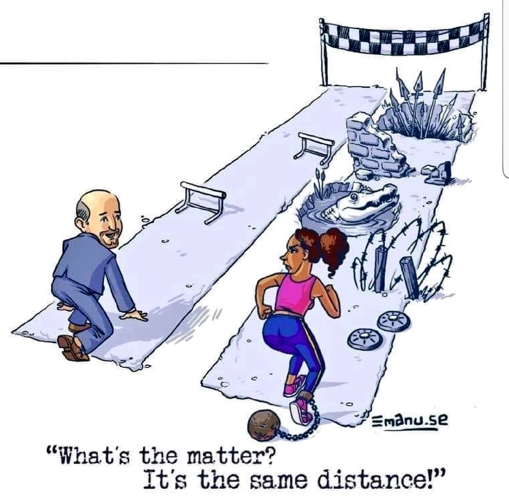 So true #white #privilege 

#BAME #female #discrimination #Equality #Diversity #equity #inclusion 

Come across this in my <a href="/LinkedIn/">LinkedIn</a> feed- it is best graphic I have seen in a while!
