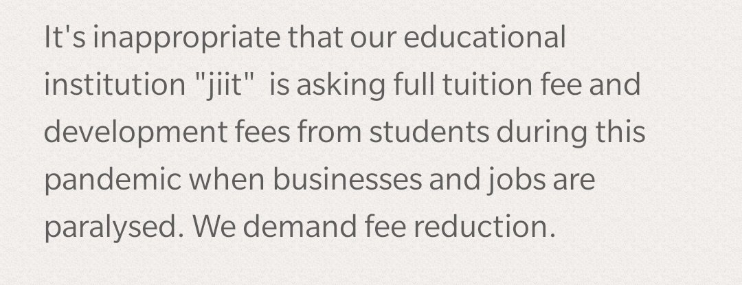 ThePunisher1789's tweet photo. #JAYPEE
#JAYPEEFEES
@jiitwelfare @myogiadityanath @DrRPNishank @PMOindia @dmgbnagar
@IndiaToday 
@newslaundry 
@TheLallantop
@rjraunac
#JAYPEE
#JAYPEEFEES
#collegefees
@jiitwelfare @myogiadityanath 
@BJP4India @ANI @ABPNews @sudhirchaudhary
#wakeupmhrd https://t.co/itu88vK0SV