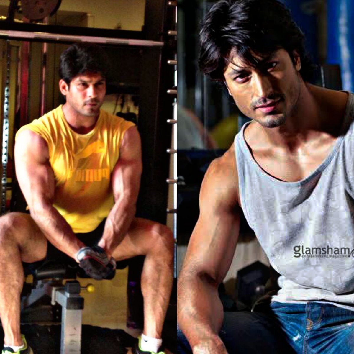 Workout buddies  #VidyutJammwal  #SidharthShukla  #SidHearts  #JAMMWALIONS