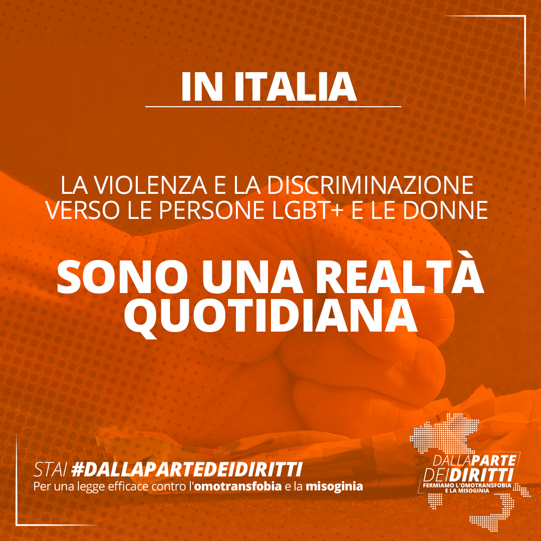 🏳️‍🌈 Ogni giorno, le donne e le persone lesbiche, gay, bisessuali, trans*, sono bersaglio di odio e vittime di violenza.  #DALLAPARTEDEIDIRITTI
👉 Firma action.allout.org/it/m/c5ccf84/