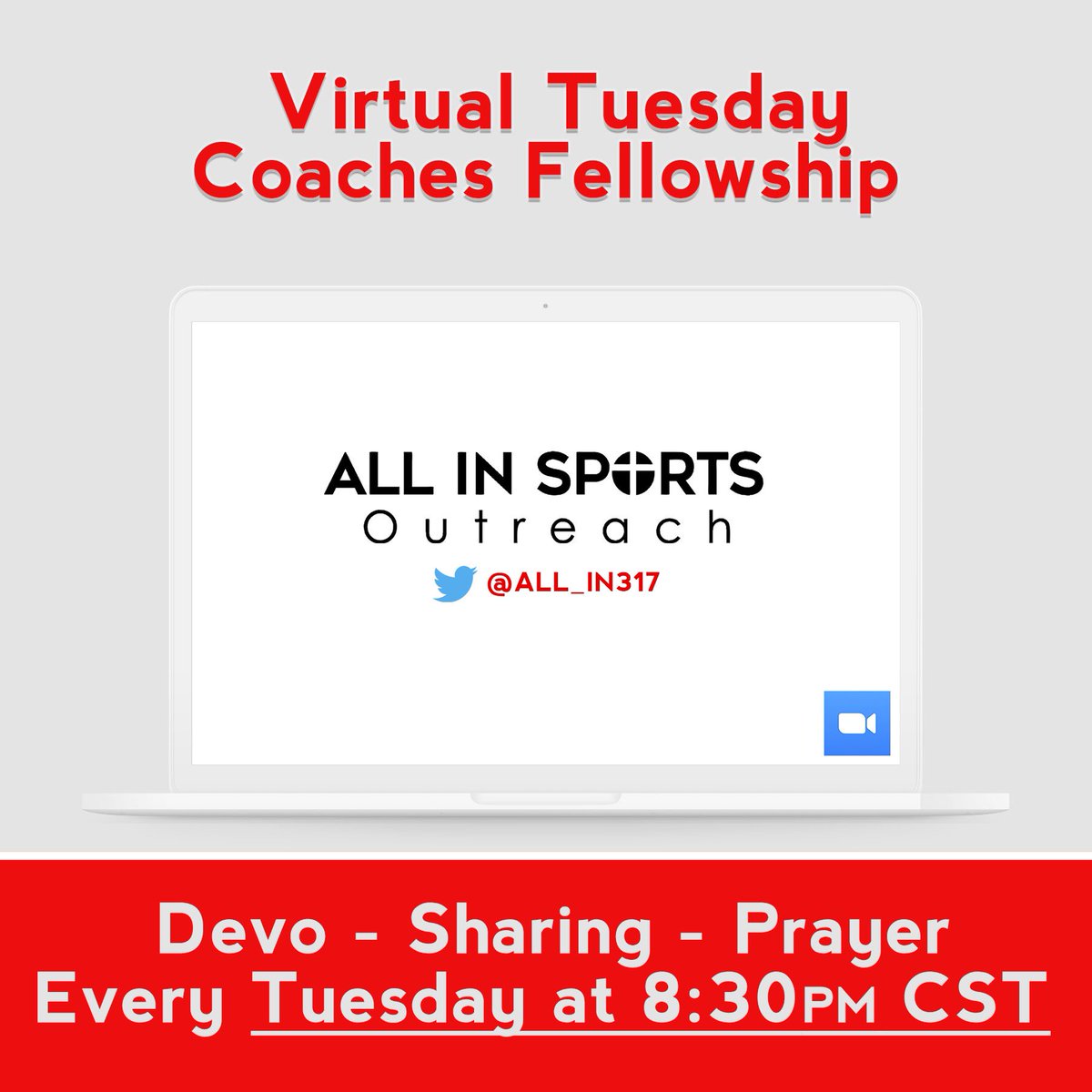 All_In317's tweet photo. COACHES: Join us TONIGHT at 8:30pm Central for a time of encouragement and fellowship! @TPDfootballinfo will be sharing a word with us! Link provided prior. #ALLIN2020 https://t.co/1YzyIM6hs0