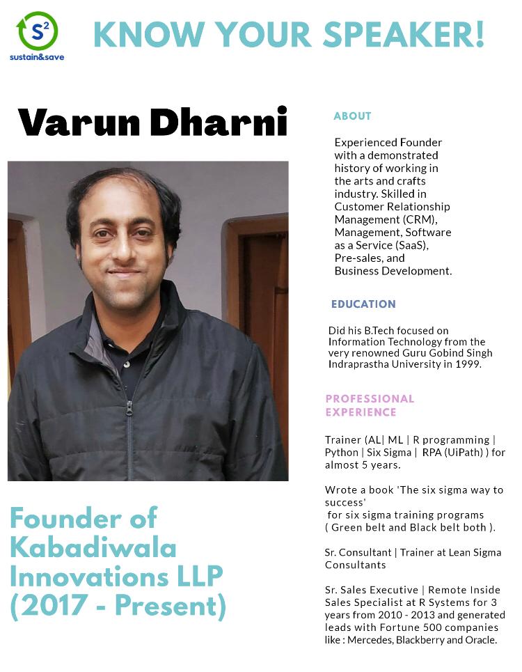 sustain_andsave's tweet photo. Get the chance to know about the backend story of The Kabadiwala ,by it's own founder Mr Varun Dharni.
Come join us on 22th july 2020,at 5pm on Fb live.
To join the zoom session go through the link below :-
https://t.co/6e6Kohlnf0
Registration Link:-
https://t.co/05znzLay0O https://t.co/1yCfGZFiGW