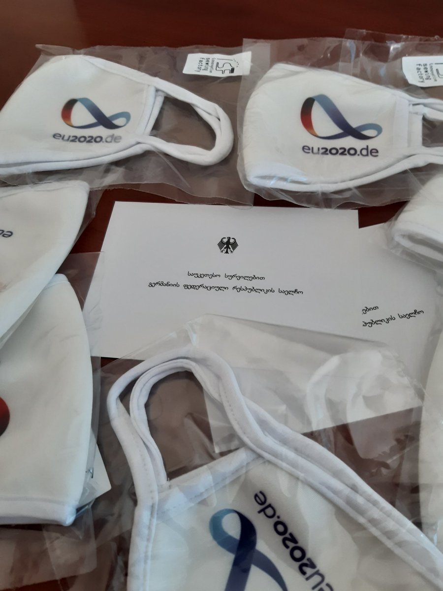 IvaneChkhikvadz's tweet photo. Many thanks to the Embassy of Federal Republic of #Germany in #Georgia & H.E. Ambassador #HubertKnirsch for this special gifts and the care. Hope together we will manage to defeat #COVID19 sooner than later. https://t.co/Ob7prx0bOk