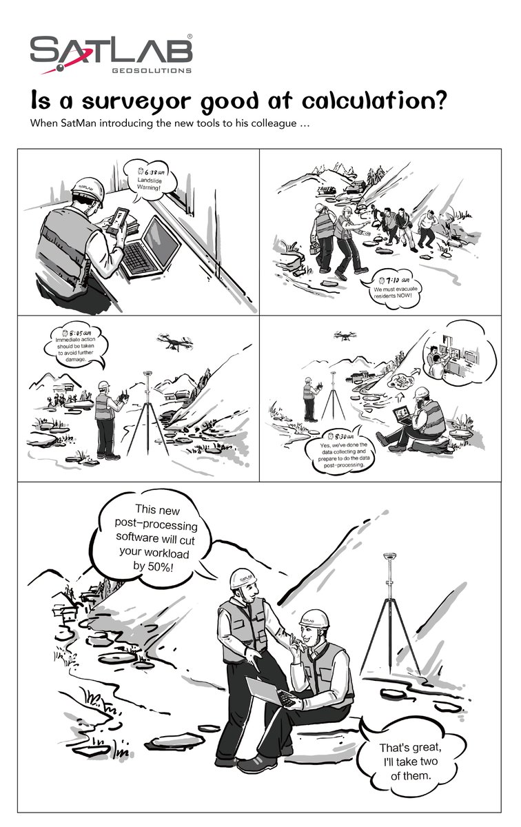 satlabglobal's tweet photo. Want to share your surveying stories with more people? Want to memorize the time that you struggle for your dreams? Now SatLab sincerely invites all surveyors to join us in recording your surveying life.
#satlab #SatMan #comics #surveyor #surveying #memory #geospatial https://t.co/wRjXZnWjvh