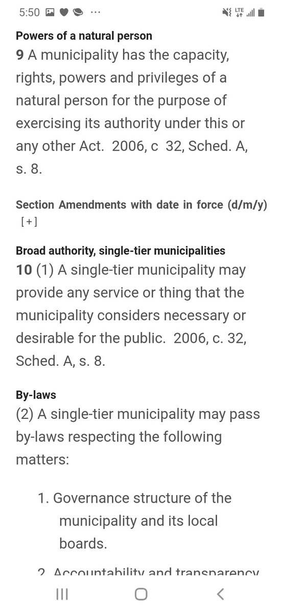 Now here is a good way to show you how they get away with this.The municipality act section 9 states that a municipality is considered a natural person with all those rights, and section 4 states that all people are corporations  https://www.ontario.ca/laws/statute/01m25