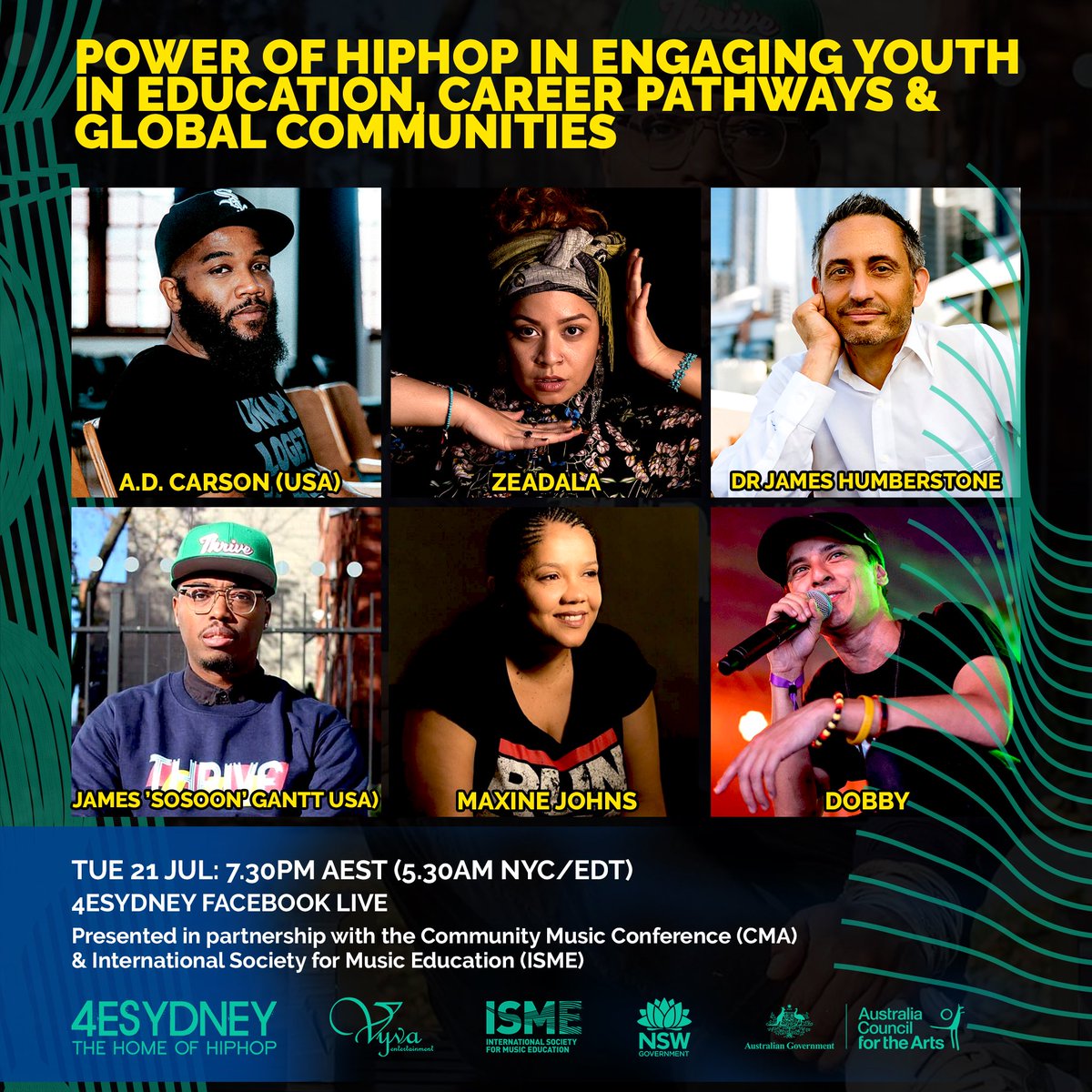Panagio27239484's tweet photo. Watching @JamesHumbers along with amazing other artists talking about how Hip Hop engages the youth in music Ed. And how Hip Hop Leads to many opportunities in the music industry. https://t.co/Cfs8M2CHdi
