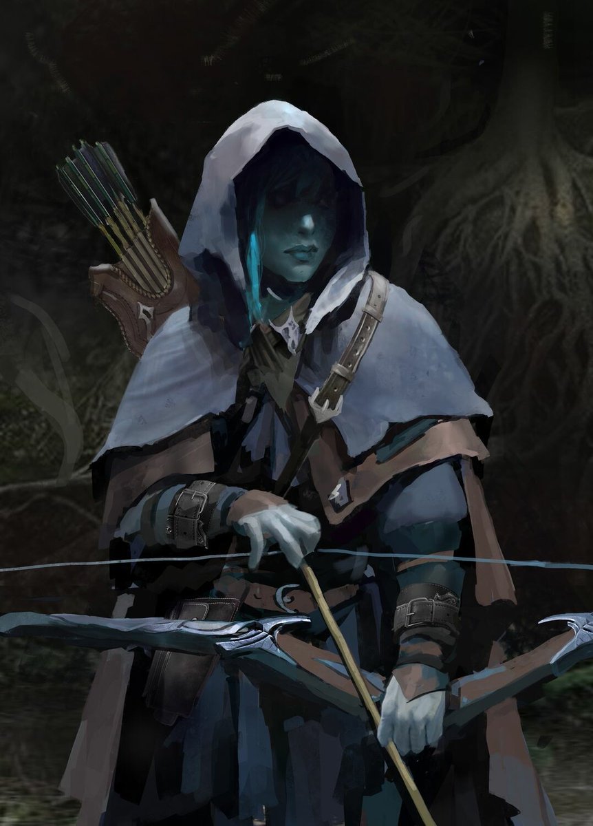 Red_kd87's tweet photo. Arts for personal project about elves trying to survive after pyrric victory against undead horde. Archlich is banished but Forest still haunted with evil spirits and on brink of turning into death realm. Neighbours also looking on weakened elves with greedy eyes. https://t.co/W170wZ6fHh