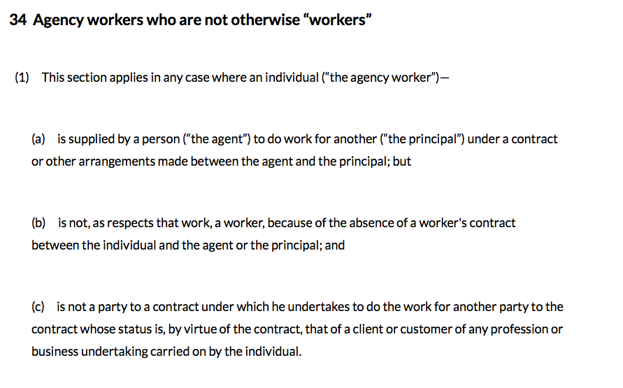 6/  @DinahRoseQC turns next to s.34 NMWA - noting that that extended the worker definition to catch a vulnerable group of workers.