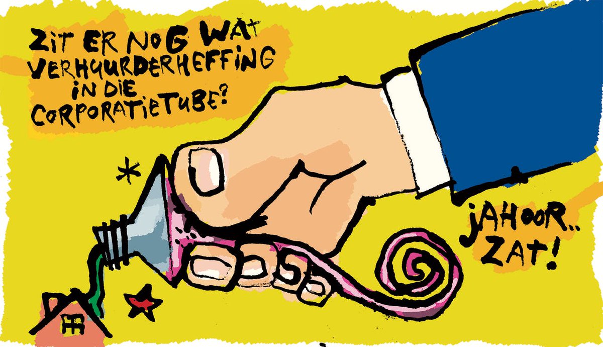 Met een halvering van de verhuurderheffing kunnen de woningcorporaties ook echt de startmotor van de verduurzaming van de Nederlandse woningvoorraad zijn.
Een van de uitkomsten van het onderzoek Opgaven en Middelen.

Illustratie <a href="/heindekort/">Hein de Kort</a> in <a href="/FD_Nieuws/">FD Nieuws</a>
fd.nl/opinie/1351320…