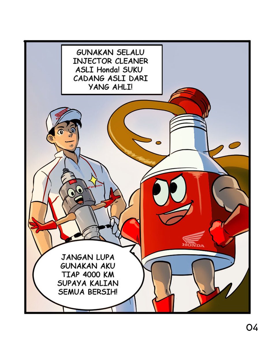 welovehonda's tweet photo. Yuk, langsung aja baca komiknya untuk tau lebih lanjut tentang Injection Cleaner Asli Honda!
#HondaGenuineParts #InjectionCleaner #AsliDariAhli #AHASS #Spareparts https://t.co/TBWmCRHZ8L