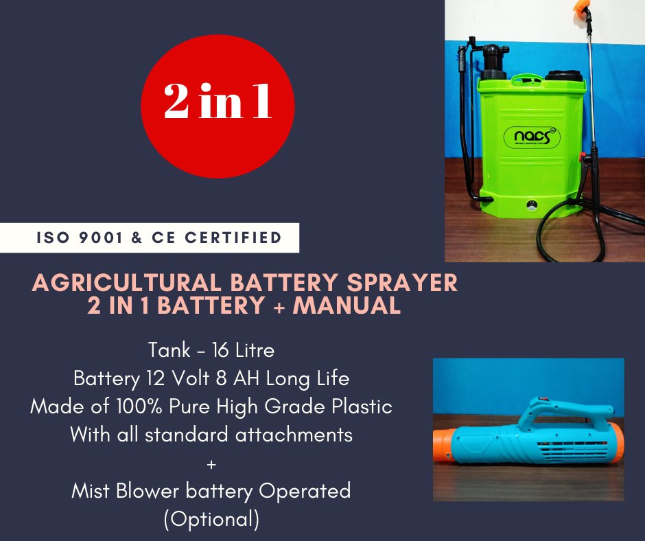 newagecleaning's tweet photo. Best #batterysprayer #agriculturalsprayer #sanitizermachine #sprayer from NACS Cleantech 9330023535 Kolkata Lucknow Varanasi https://t.co/GTa14zTt9E