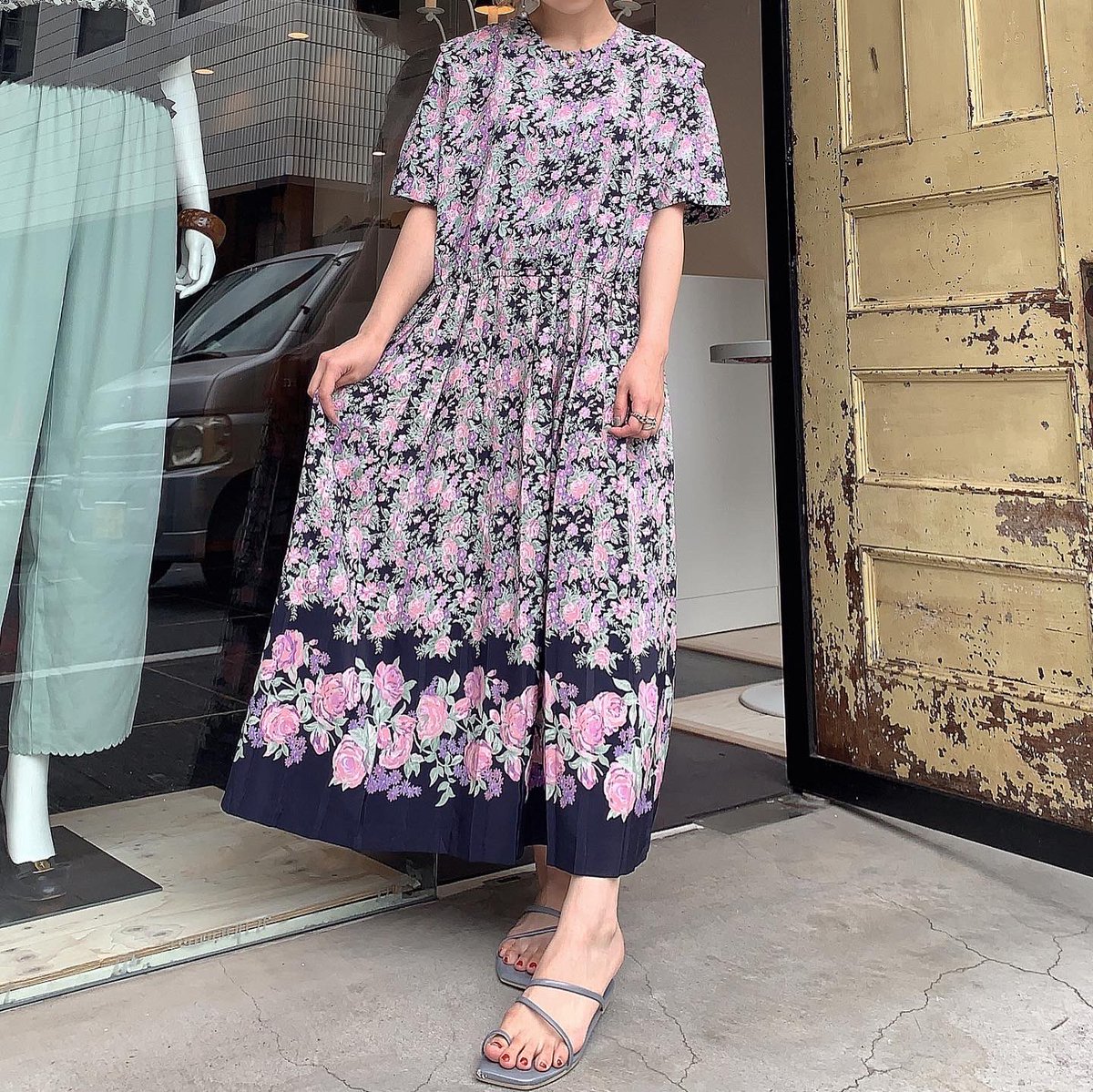 マキシ丈ワンピ