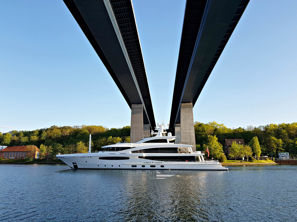 Superyachtblog's tweet photo. Volpini 2, one the of many yachts passing Kiel Canal last year. This stunning @amels_holland superyacht was built in 2018 with exterior by @tim.heywood.gallery and interior drawn by @reymond_langton_design.
#Volpini2 #Amels #DamenYachting #Damen #LE188
#superyachtblog https://t.co/ZonlIlQfuV