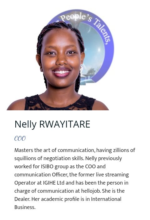 IradukudaMoses's tweet photo. It's been a pleasure to working with you @Nelly_Rwagitare at Isibo TV, but it'll be a thriller to being with you in U&amp;I Ark, my favorite COO.

I'm proud of you.

@Patyhabarugira 
@SandrineISHEJA 
@UWAYODivin https://t.co/dykNBUr4br