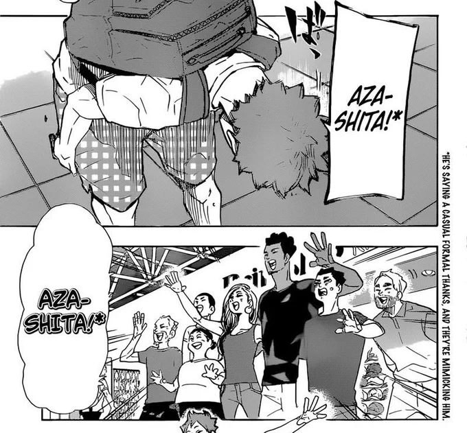 So it just occured to me... Hinata's ASAS Sao Paulo.... 

"Asas" in Portuguese means wings... but the more I say "asas" the more it sounds like あざす (azasu), the (informal) "thanks" that he always say ㅠㅠ 