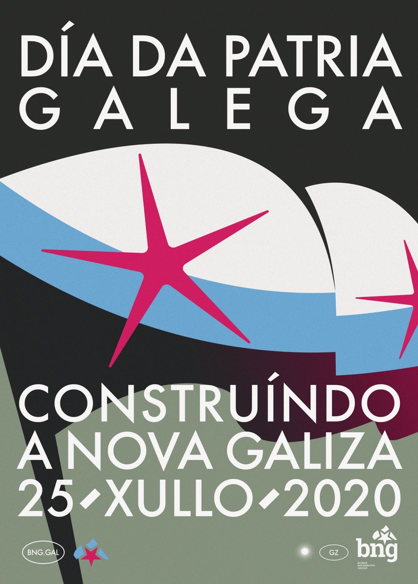 obloque's tweet photo. Presentámosche o cartaz do #DíaDaPatriaGalega2020. Será unha 25 de Xullo diferente na forma en como o celebraremos, con actos nas 7 cidades e o central na capital de Galiza, que poderás seguir por streaming en https://t.co/42RE2jdLaZ https://t.co/xJf4y9WMD8
