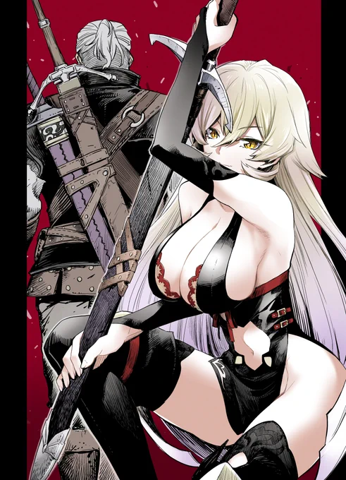 おニュイさん&ウィッチャー・ゲラルト描きましたん
ウィッチャー3実況1話→ https://t.co/4S3AZsGM0H
#ソシ絵ール #Witcher3 