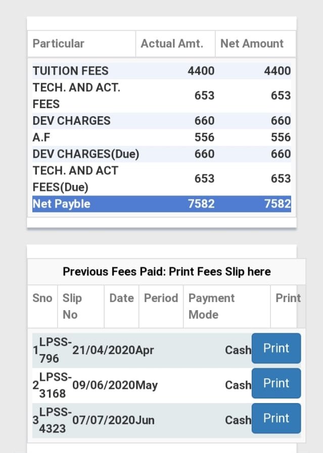 surinitesh1's tweet photo. Hello @msisodia @ArvindKejriwal As per your order ,schools can charge only Tution Fees during the lockdown period but now in the current month fees voucher they are charging the previous month dues. Attaching the voucher provided by Lovely Public Sr Sec. School. #schoolfees https://t.co/HV45uPpHGW